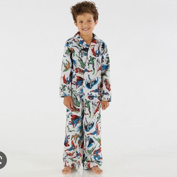 NEW Pottery Barn Kids Justice League Flannel PJ’s 2T - Picture 1 of 1